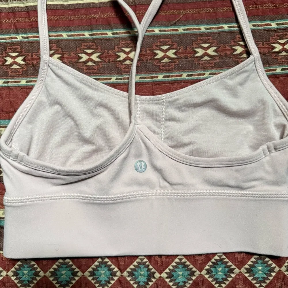 Lululemon Athletica Elegant Blush pink Sports Bra size 4